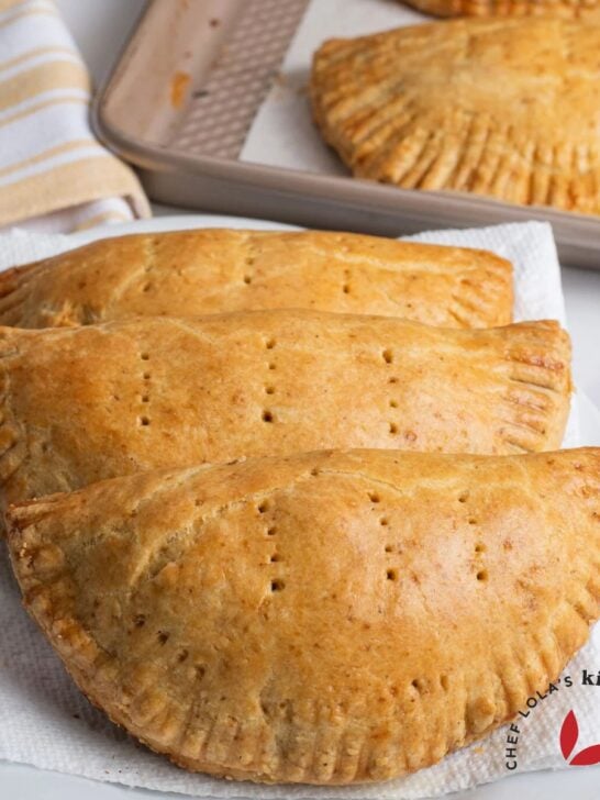 Meat pie freshly baked with a crispy crust and flavorful filling