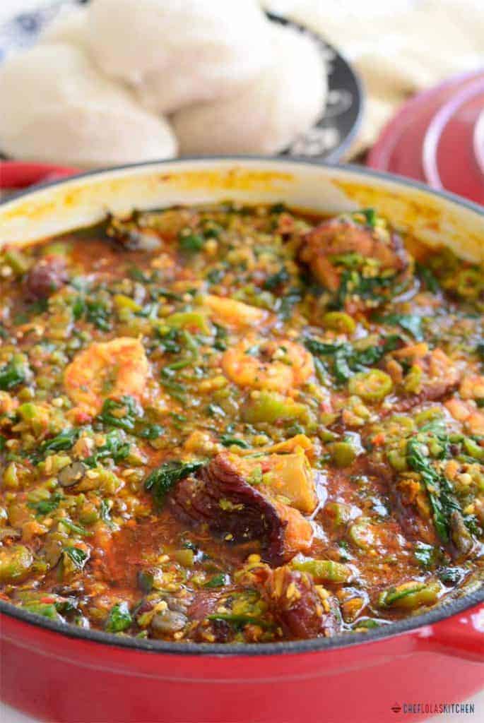 Okro Soup with spinach Chef Lola's Kitchen