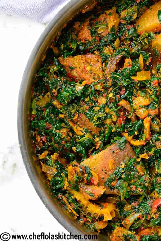 Spinach Stew Efo Riro Chef Lolas Kitchen 