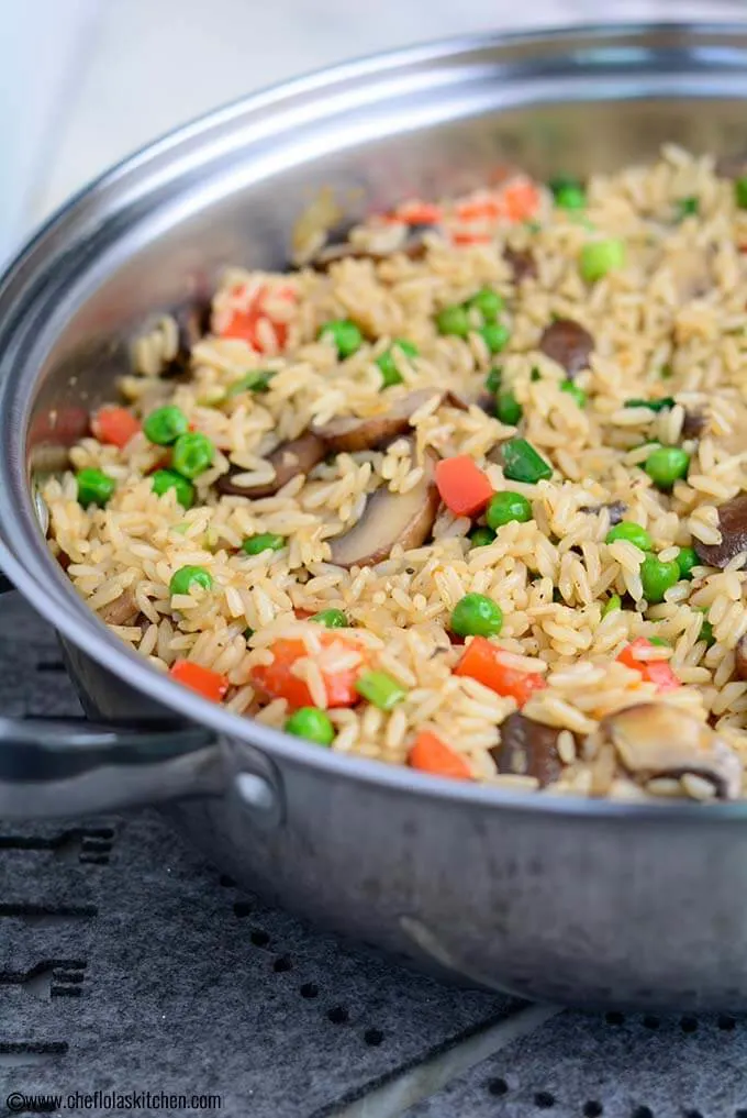 Rustic and elegant Mushroom Rice - Ready in minutes!