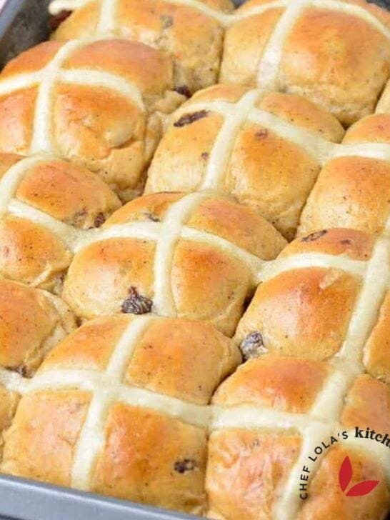 Freshly baked Hot cross buns