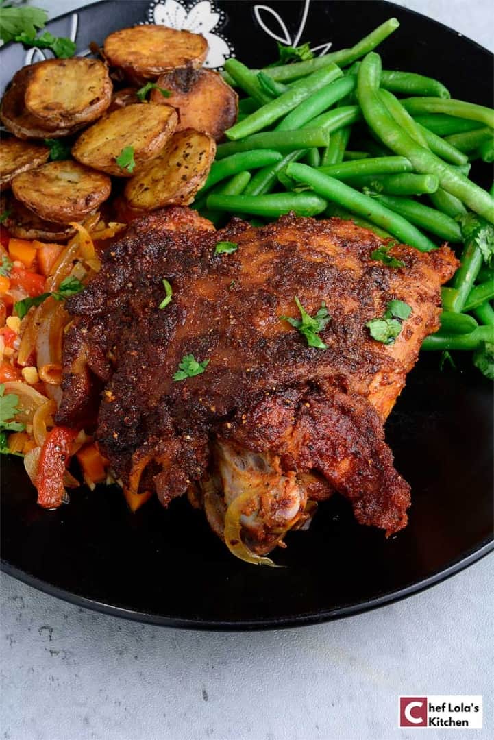 Easy Oven Roasted Turkey Thighs With Vegetables Chef Lola's Kitchen