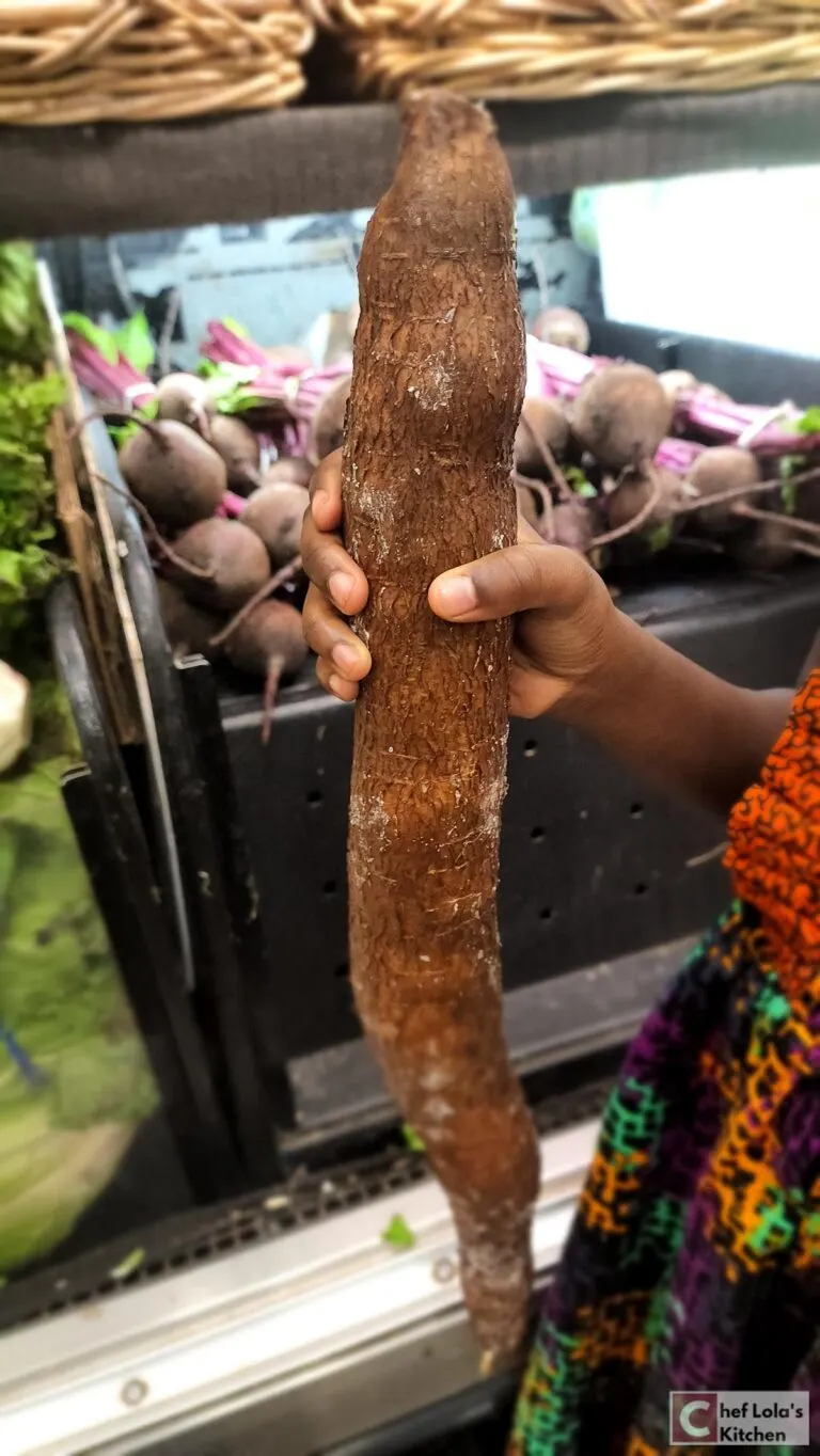 Cassava roots used for making garri