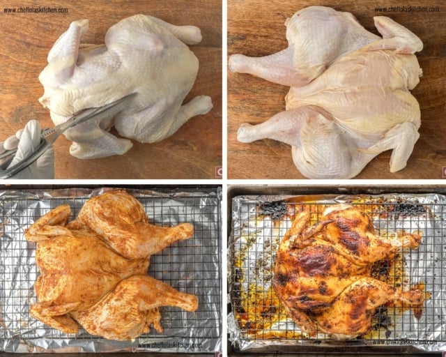 how long do i cook a spatchcock chicken