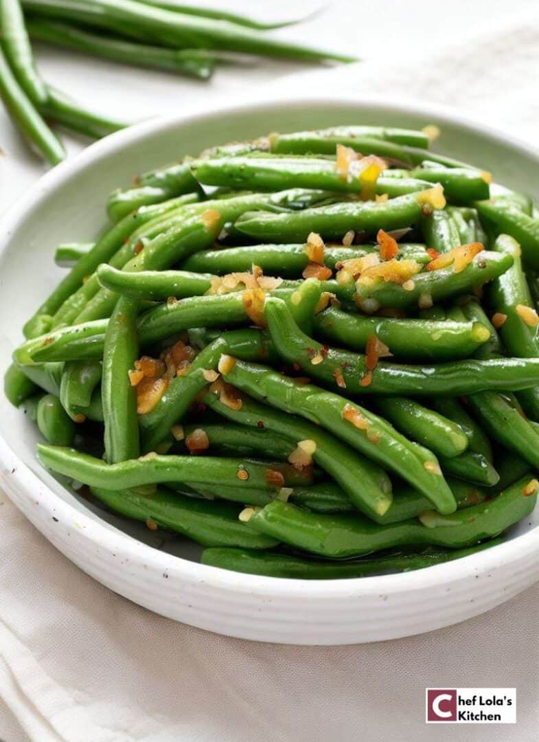 Garlic Sauteed Green Beans Chef Lola s Kitchen