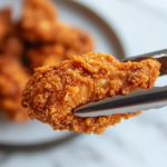 Juicy and tender Crispy Fried Chicken coated in golden breading