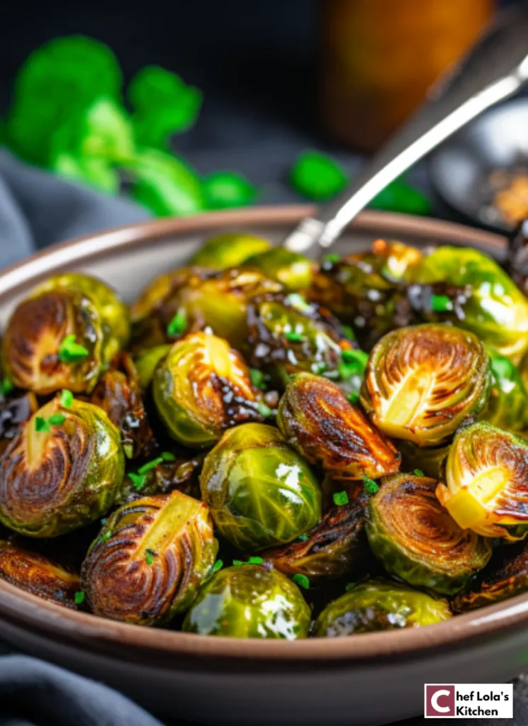 A bowl of air-fried Brussels sprouts, showcasing their irresistible crispy texture