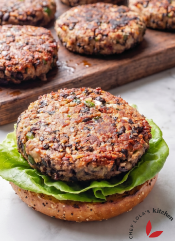 5-Star Black Bean Burger in 30 Minutes - Chef Lola's Kitchen