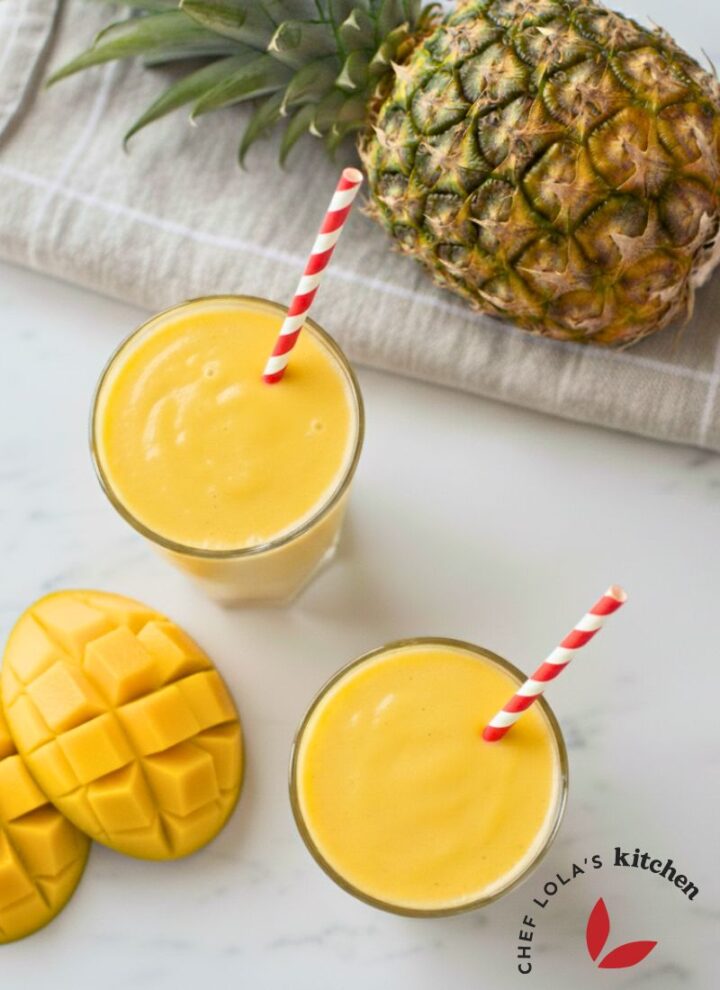 Tropical Mango Pineapple Smoothie Recipe - Chef Lola's Kitchen