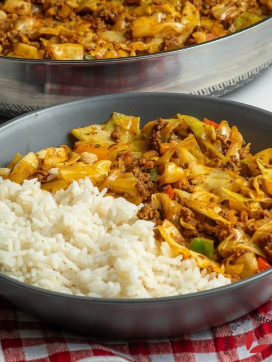 Ground beef and cabbage sauce that's both nourishing and delicious, a perfect comfort food