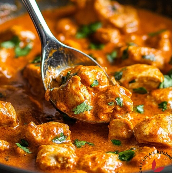Hearty Hungarian stew with chicken, paprika, and vegetables in a flavorful broth