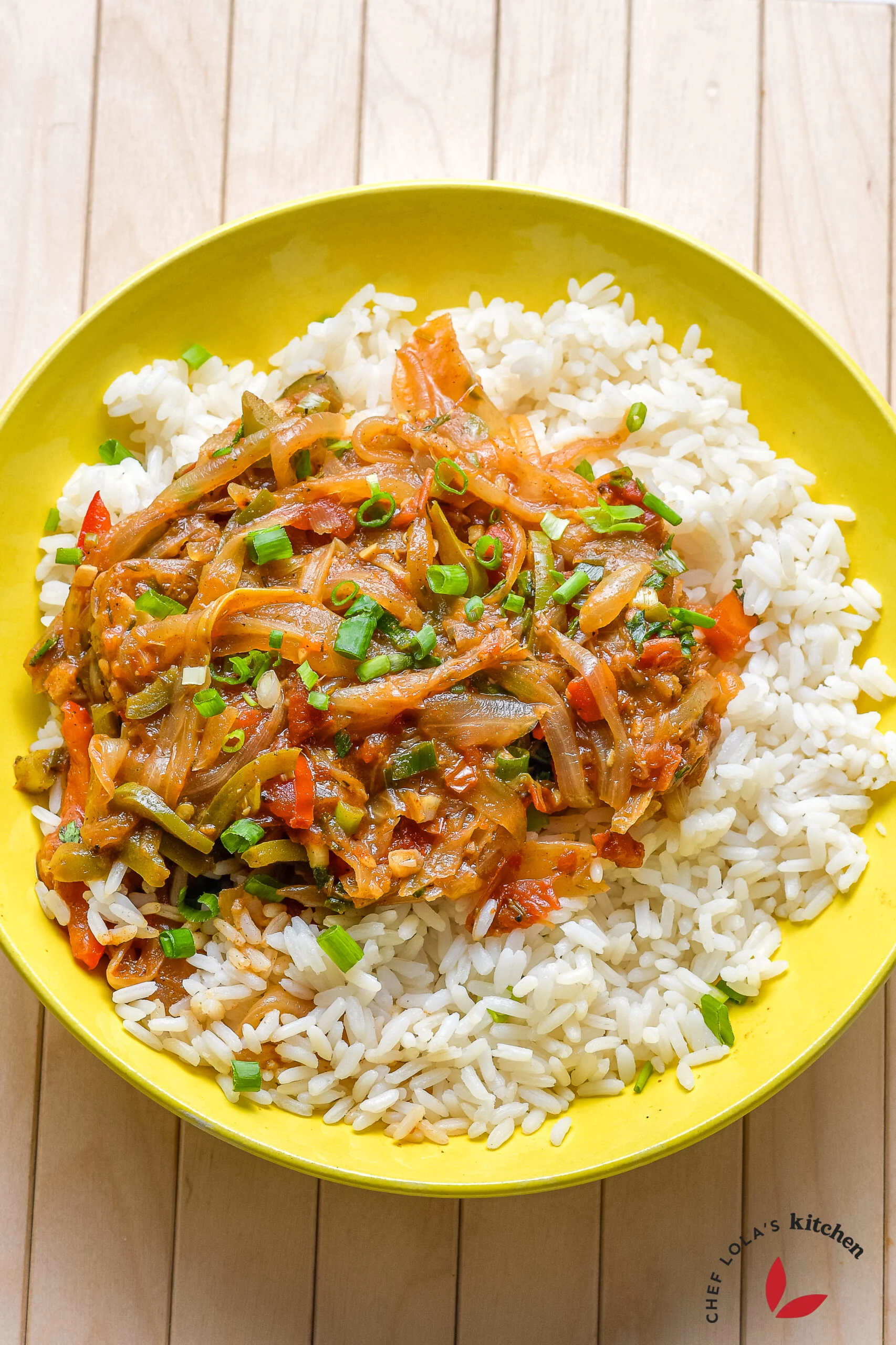 Aromatic onion sauce perfect for rice, yam, or pasta dishes