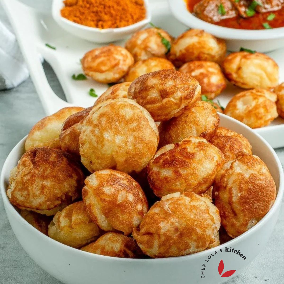 Nigerian Masa served in a bowl
