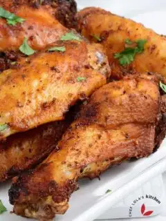 Air fried turkey wings