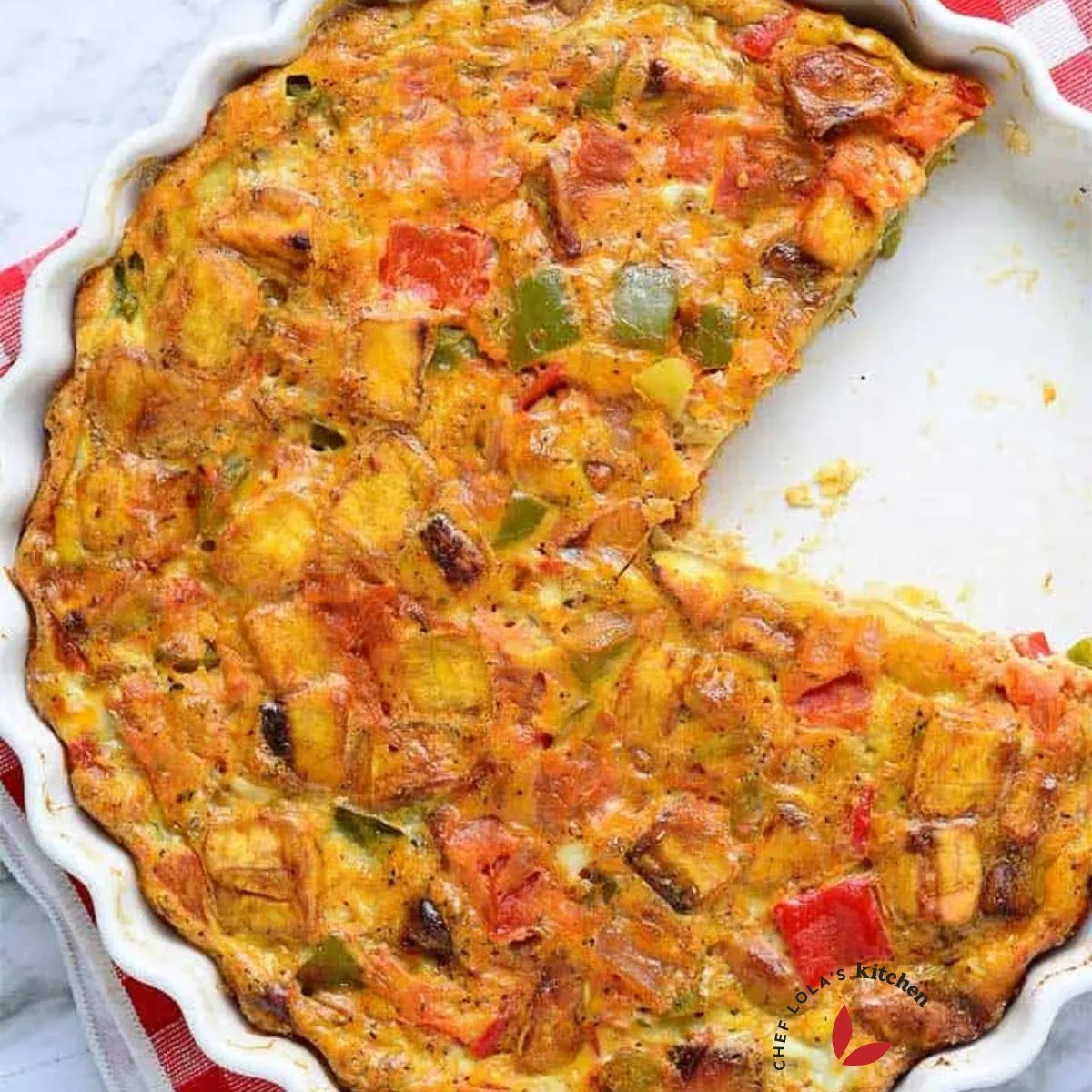 Baked Plantain and Egg frittata
