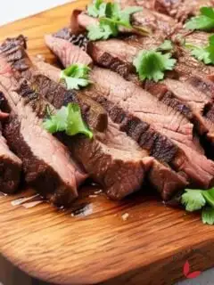 carne Asada served on a cutting board