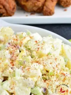 Potato Salad Ingredients in a bowl