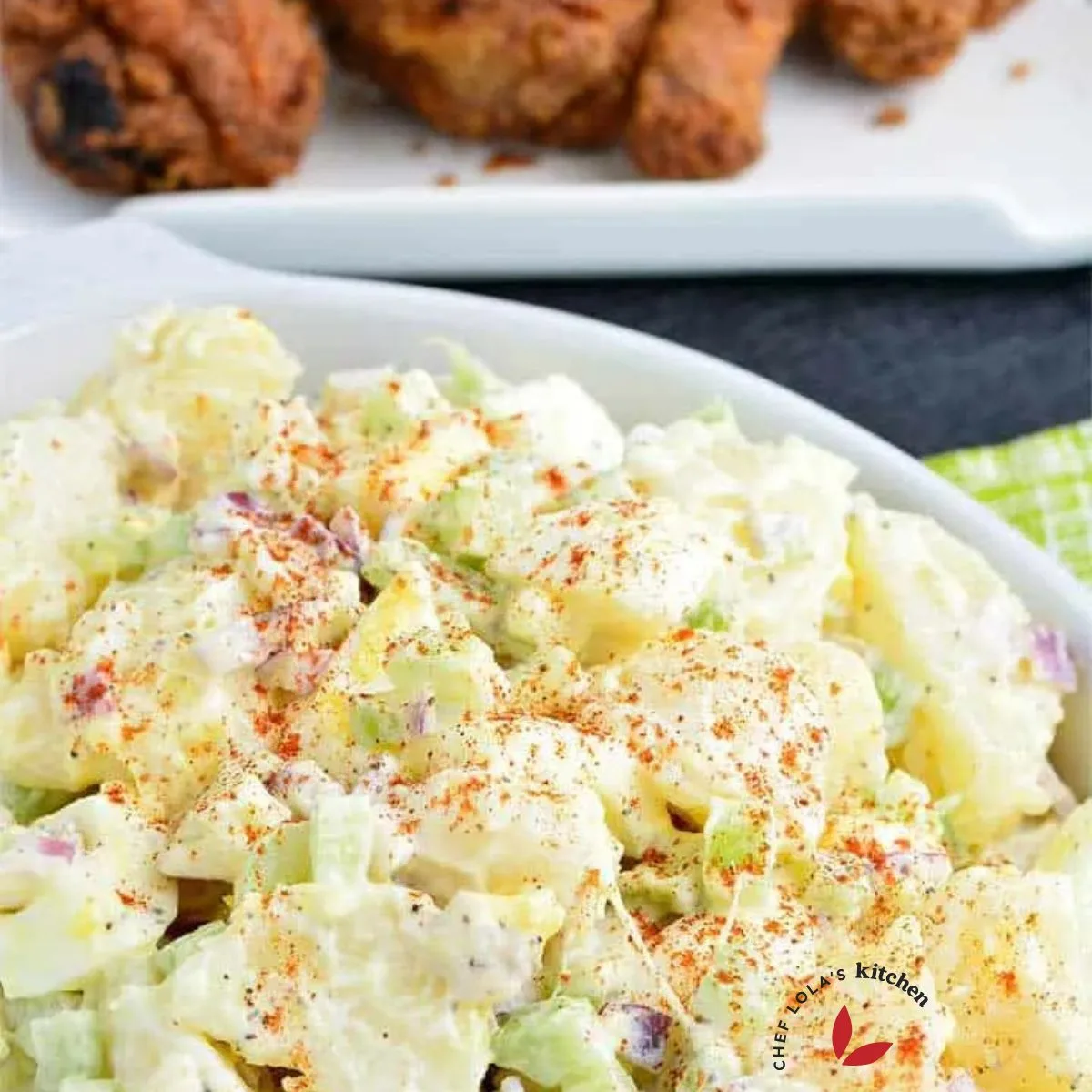 Potato Salad Ingredients in a bowl