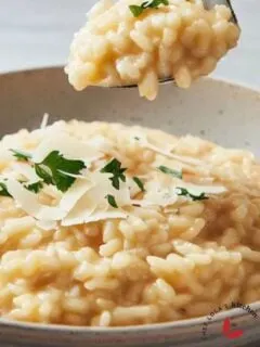 A spoonful of creamy risotto