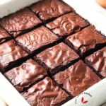 Freshly baked fudgy brownies