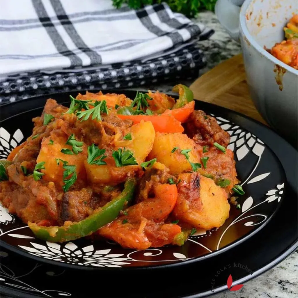 Hot pot potatoes served in a plate