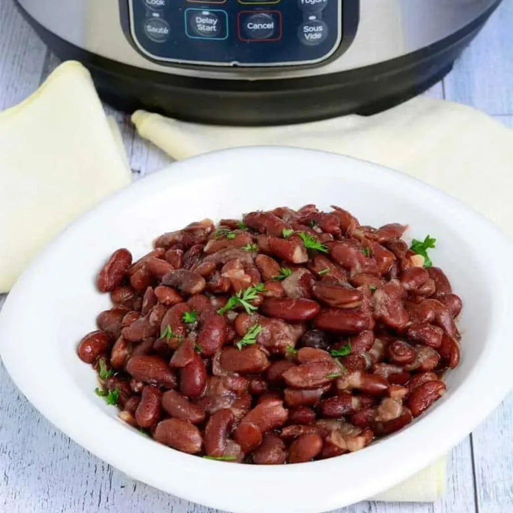 Cooked Kidney beans served in a plate