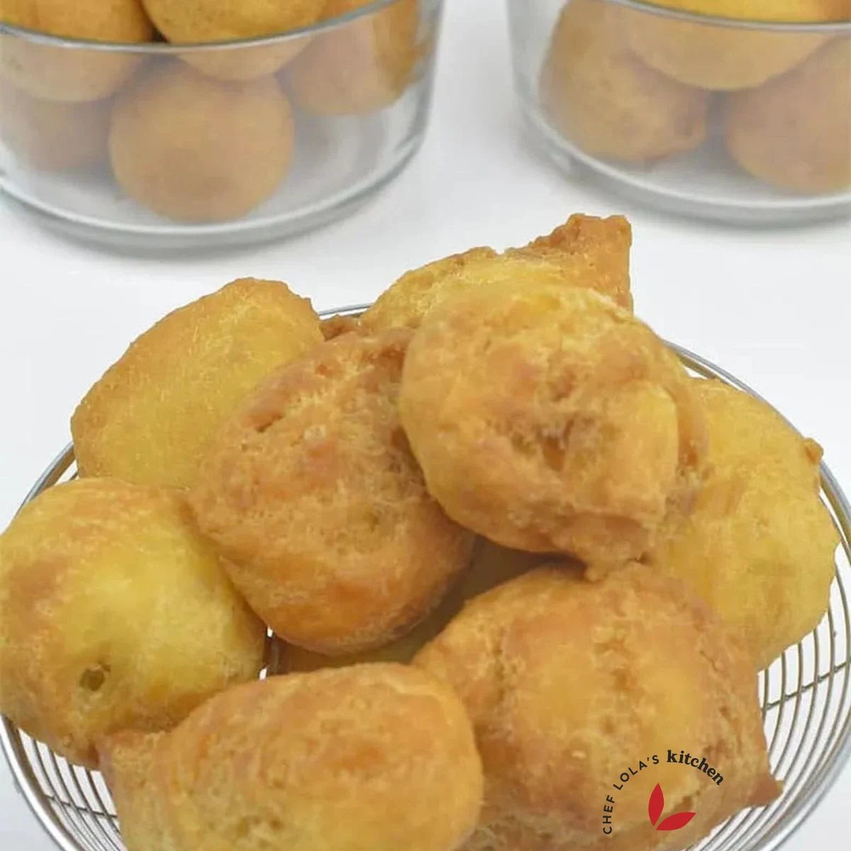 Golden fried Nigerian buns