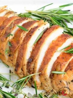 Sliced baked turkey breast
