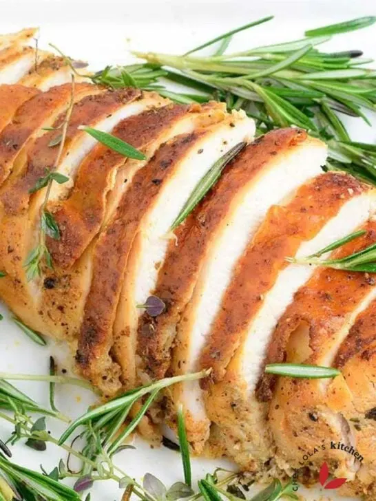Sliced baked turkey breast