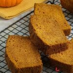 Sliced pumpkin bread