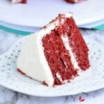 A big chunk of red Velvet Cake