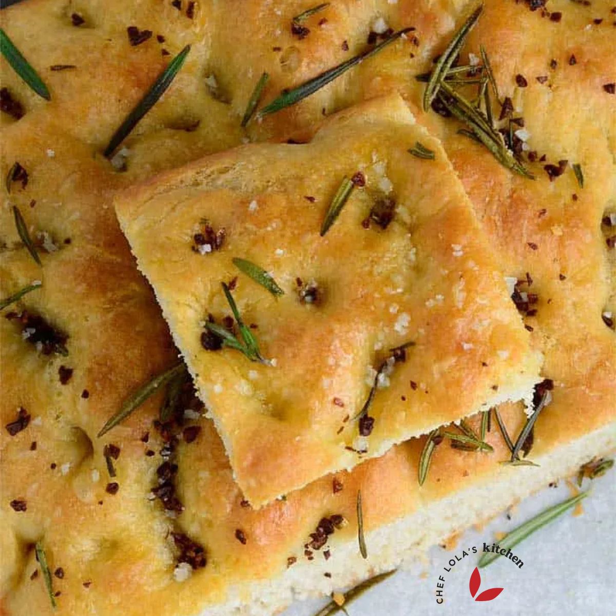 Freshly baked Focaccia Bread