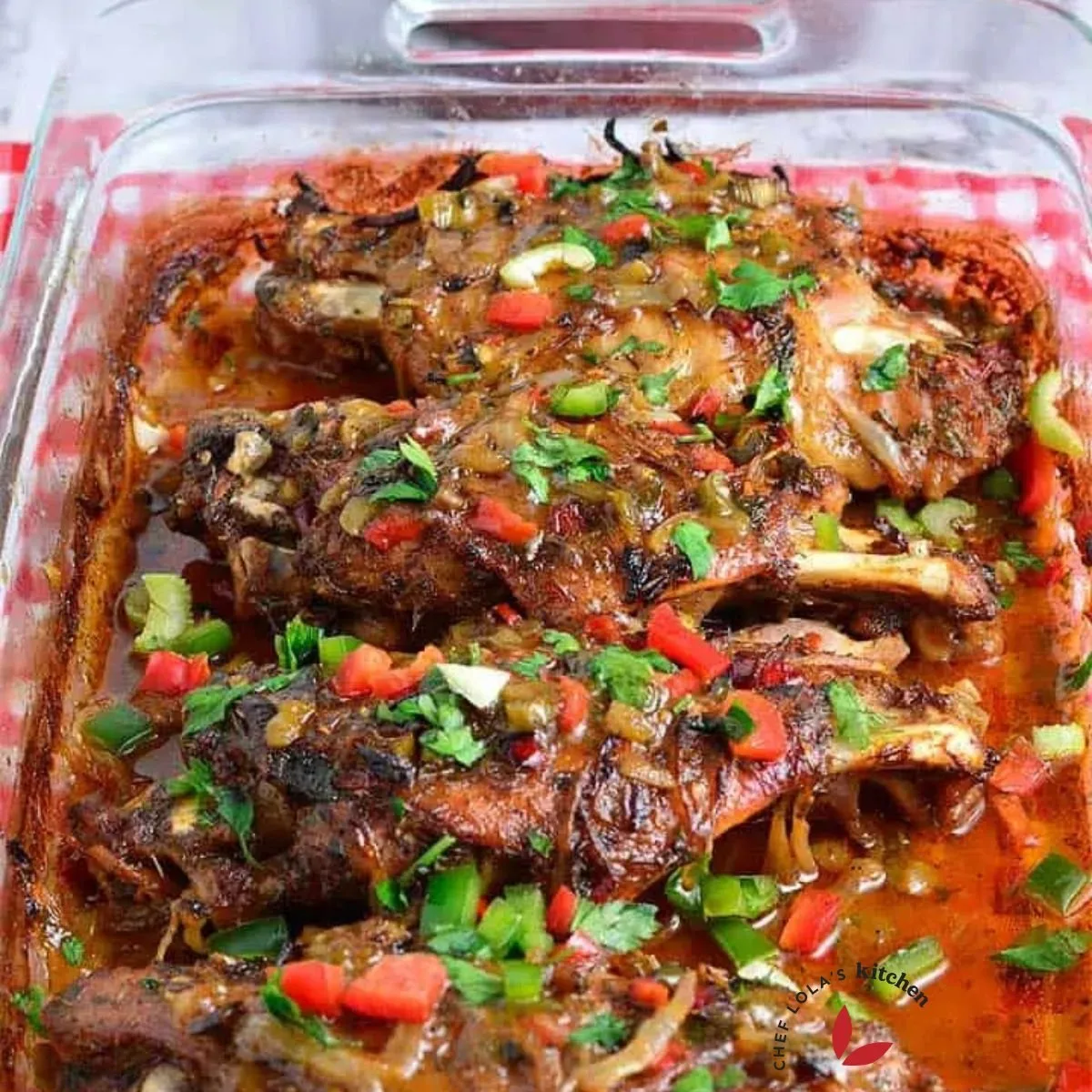 Smothered Turkey wings with bell peppers and herbs - Delicious!