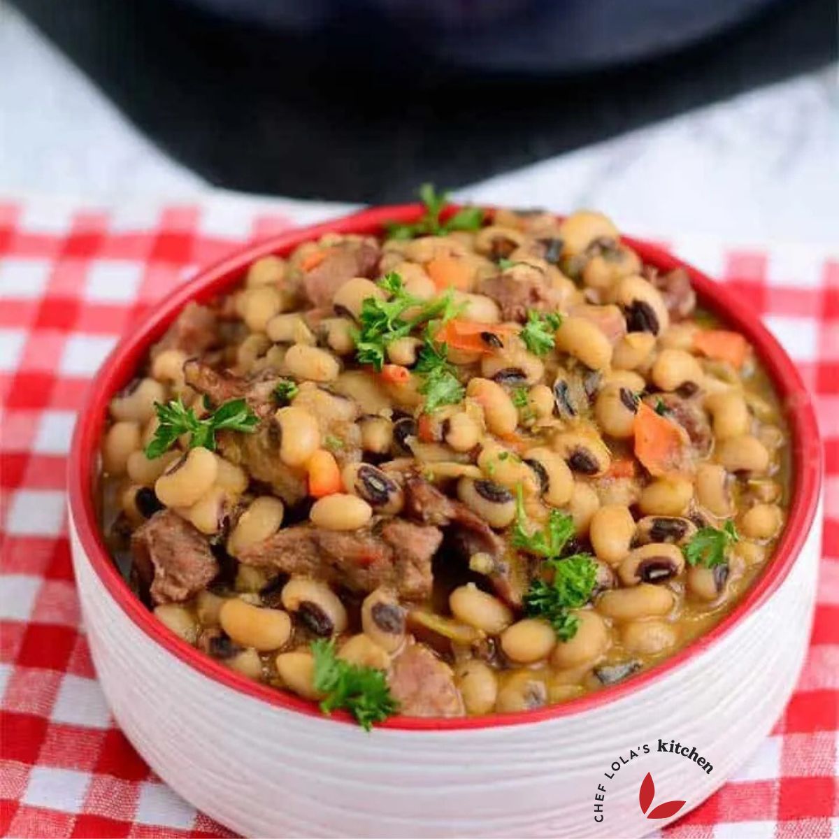 Southern black eyed peas with smoky rustic flavor.