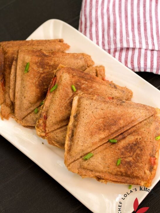 Easy fish toast sandwich recipe made with bread and seasoned fish filling.