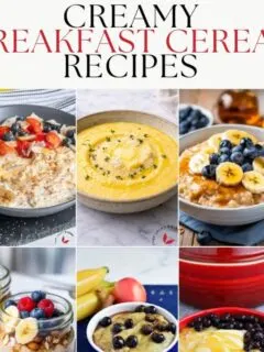 Rich and creamy breakfast meals prepared at home