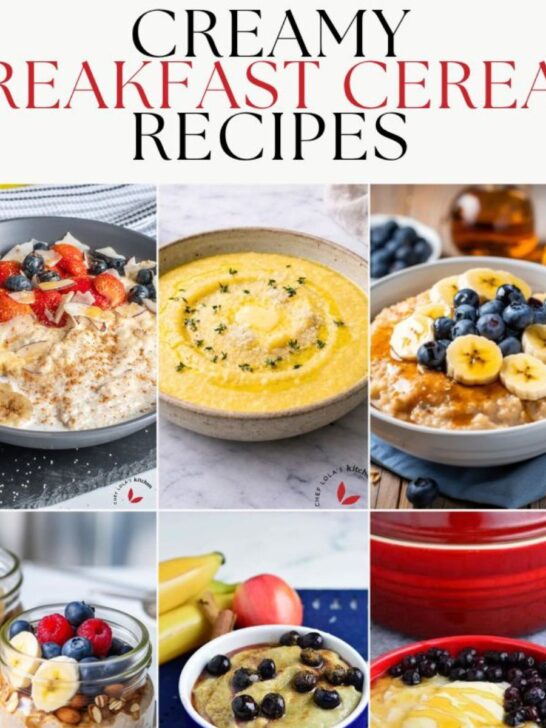 Rich and creamy breakfast meals prepared at home