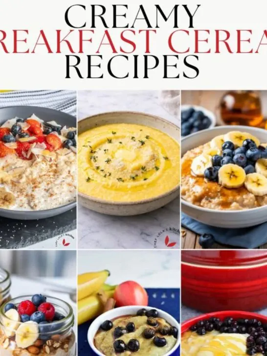 Rich and creamy breakfast meals prepared at home