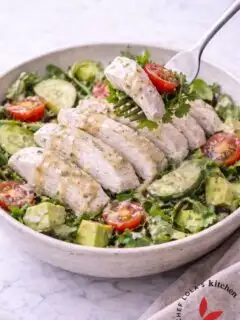 Healthy poached chicken cooked until tender and moist