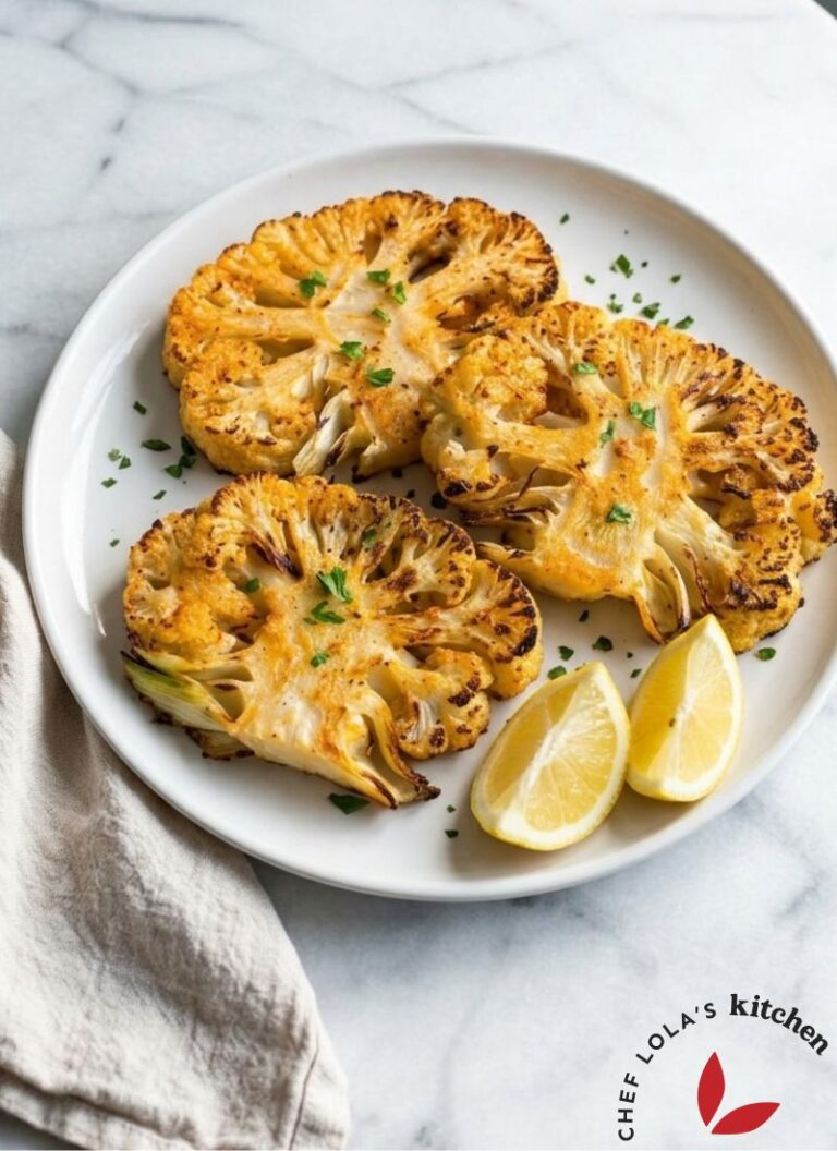 Oven Roasted Cauliflower Steak Recipe - Chef Lola's Kitchen